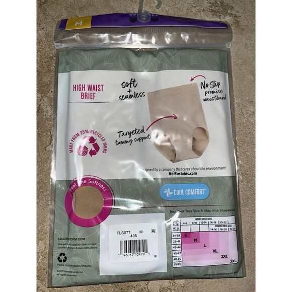 Maidenform Flexees High Waist BRIEF Firm Shapewear Medium Cool Comfort - Picture 2 of 2